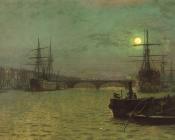 约翰 阿特金森 格里姆肖 : London Bridge, Half Tide